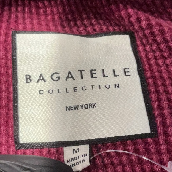 Bagatelle Deep Red Button-Up Jean Jacket - Picture 6 of 8